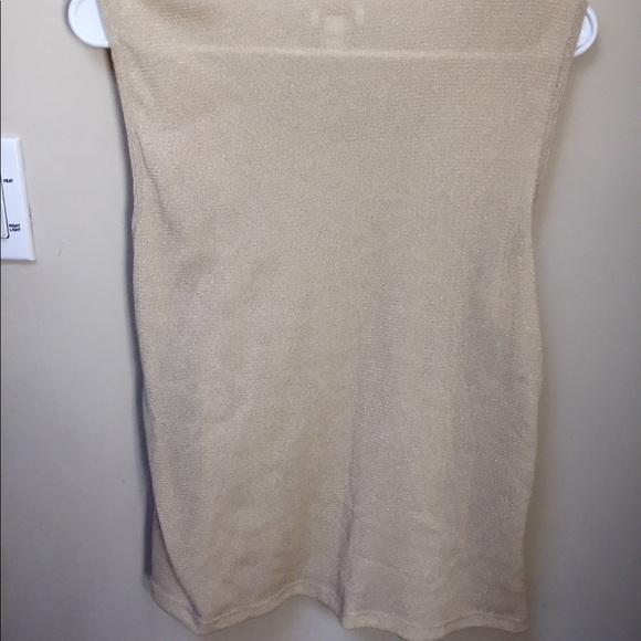 Chico’s gold tone layered top, size 2 - Picture 5 of 6